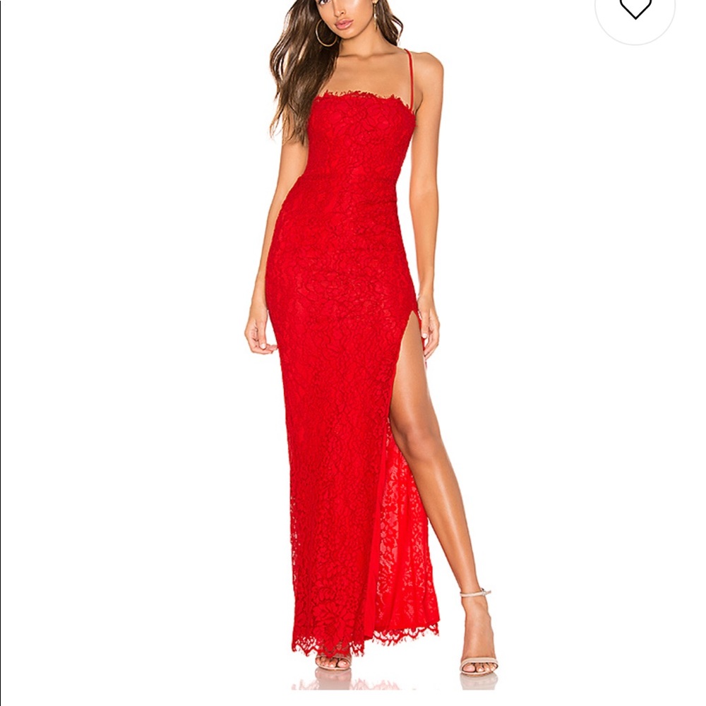 MAJORELLE Tavi gown in red